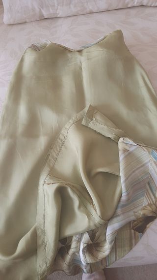 Vestido fluido estampado flores y rayas