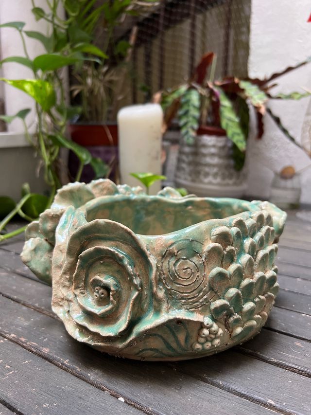 Maceta cerámica artesanal