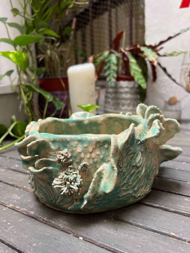 Maceta cerámica artesanal