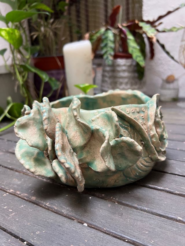 Maceta cerámica artesanal