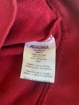 Felpa As Roma ragazzo 12 anni