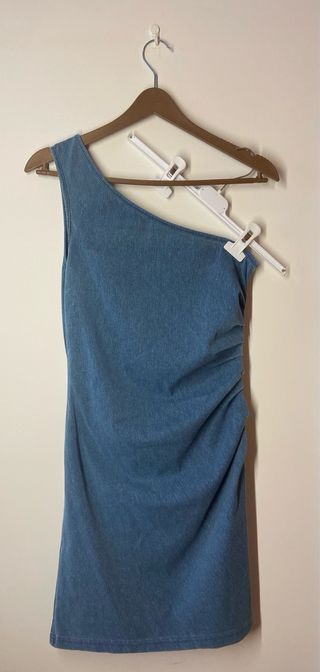 Abito monospalla in denim