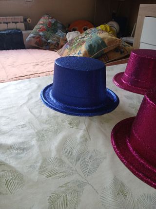4 gorros de fiesta/disfraz brillantes