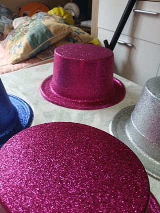 4 gorros de fiesta/disfraz brillantes