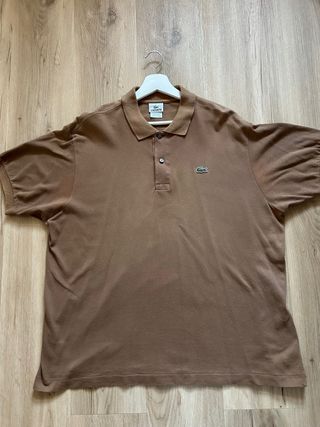 Polo marrón vintage Lacoste (talla XXL)