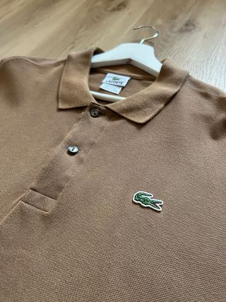 Polo marrón vintage Lacoste (talla XXL)