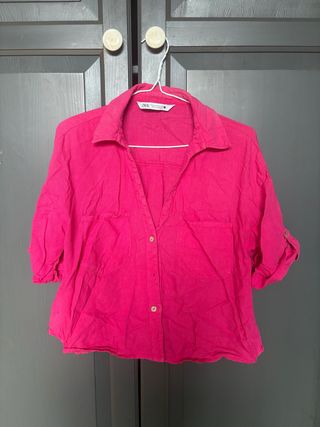 Camisa Zara Rosa Talla XS
