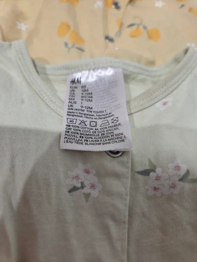 Pack 4 Pijamas Bebé H&M Flores