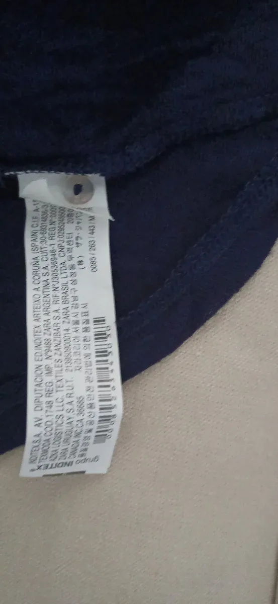 Cardigan Zara azul marino fluido