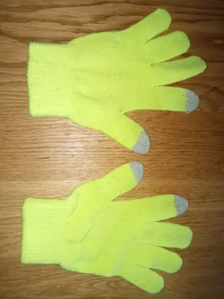 Guanti Touchscreen Giallo Fluo