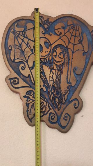Cuadro Corazón Jack y Sally Pesadilla escayola