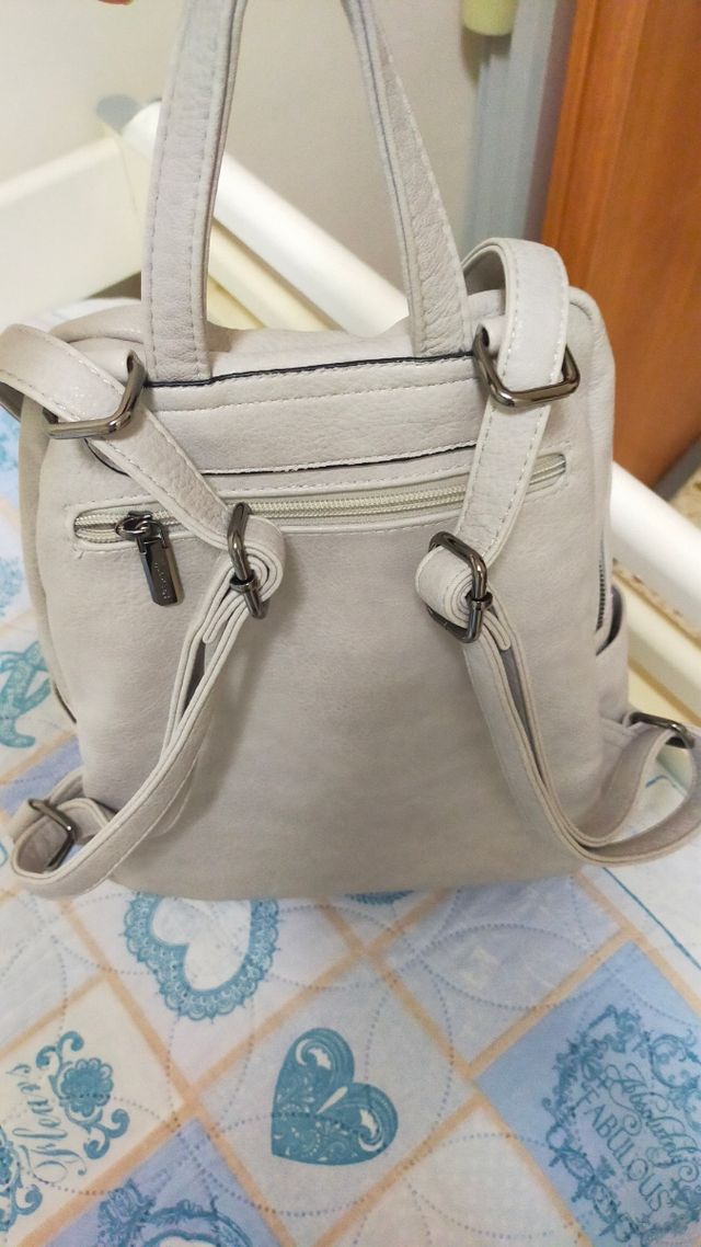 Zaino donna grigio con tracolla stile iraliano