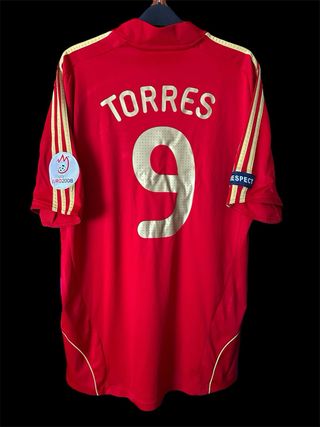 Camiseta Oficial España Torres 9 XL Euro 2008