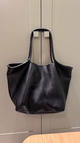 Bolso shopper tote L37 negro grande cuero 