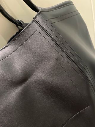 Bolso shopper tote L37 negro grande cuero 