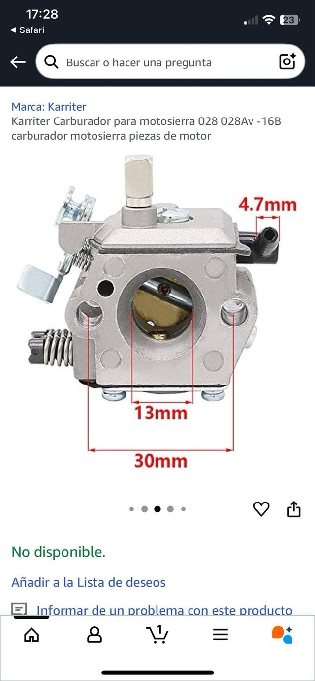 Carburatore Chainsaw