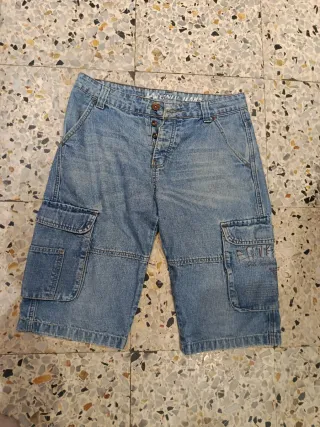 MISS SIXTY JEANS Pantalón Corto Cargo Azul