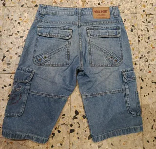 MISS SIXTY JEANS Pantalón Corto Cargo Azul