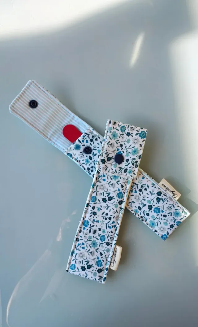 Funda para lima de uñas floral con cierre de snap