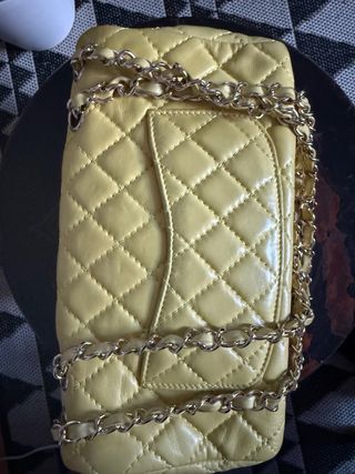 Borsa Chanel Timeless Gialla Pelle Trapuntata