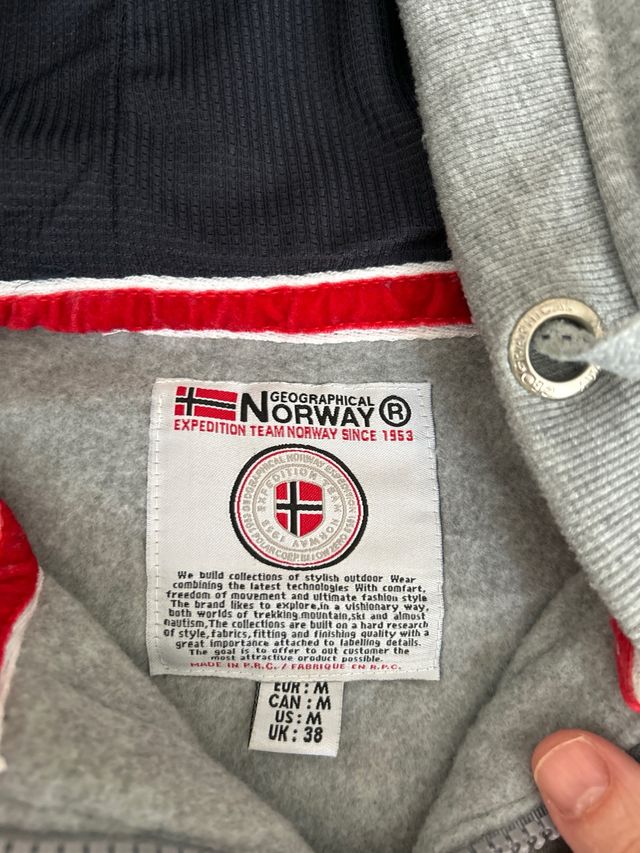 Sudadera Geographical Norway Gris Talla M