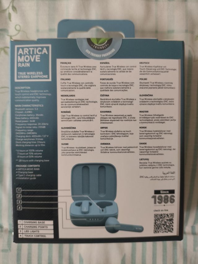 Auriculares Bluetooth NGS Artica Move Rain