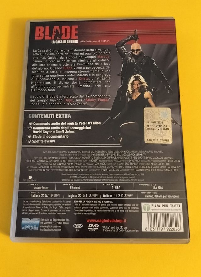 Blade La Casa di Chtnon DVD