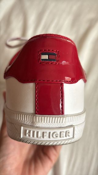 Zapatillas Tommy Hilfiger Mujer Blancas y Rojas