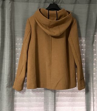 Chaqueta abrigo marrón con capucha