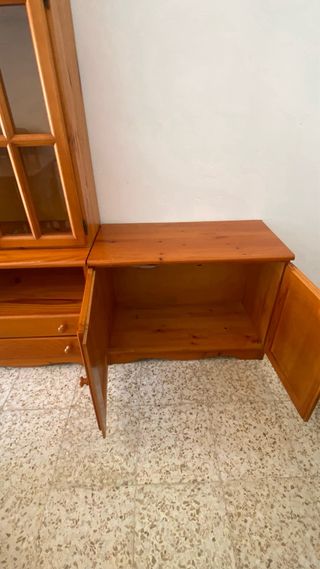 Mueble comedor madera provenzal con sillas y mesa
