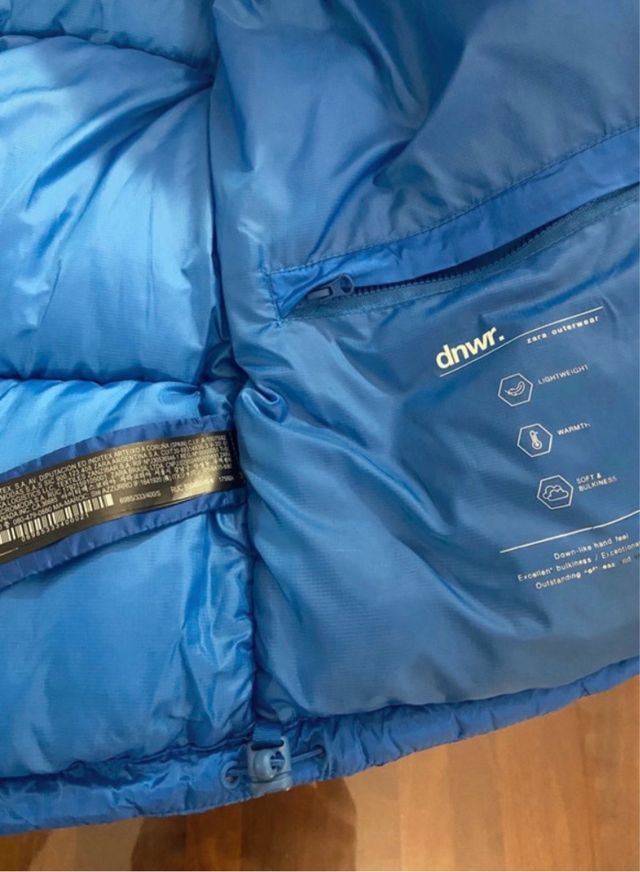 Piumino Zara Blu Taglia S