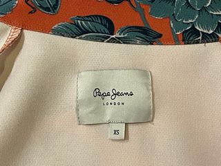 Cazadora Bomber Pepe Jeans Floral Naranja