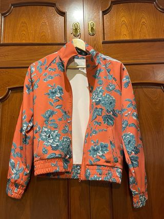 Cazadora Bomber Pepe Jeans Floral Naranja