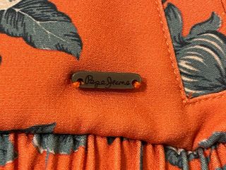 Cazadora Bomber Pepe Jeans Floral Naranja
