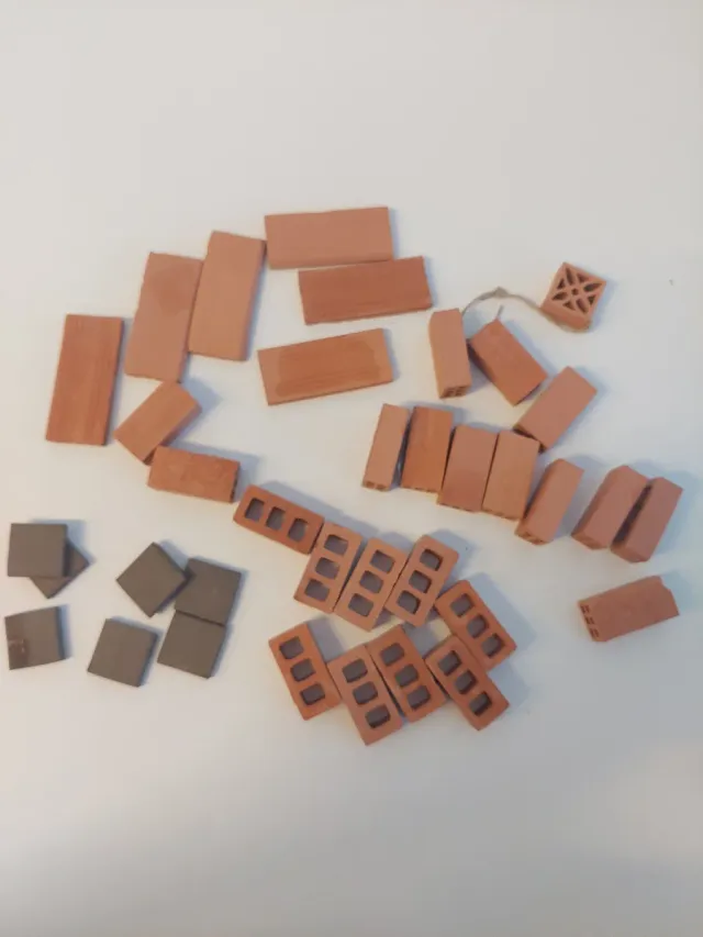 Ladrillos miniatura para maquetas, belenes...