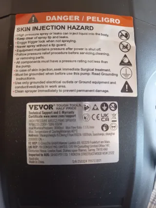 Pulverizador pintura airless Vevor RP8623S