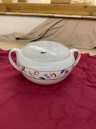 Set Ashler teiera e zuppiera porcellana