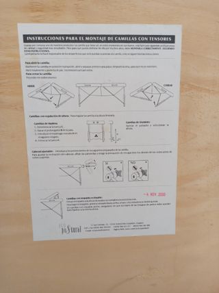 Cama plegable para masajes