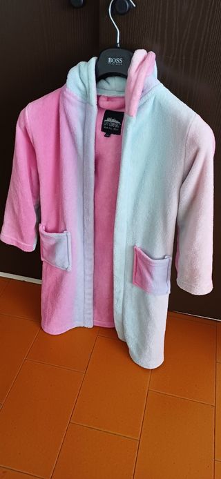 Accappatoio bambina tie-dye rosa azzurro