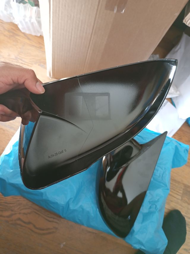 Carcasa espejo coche negro