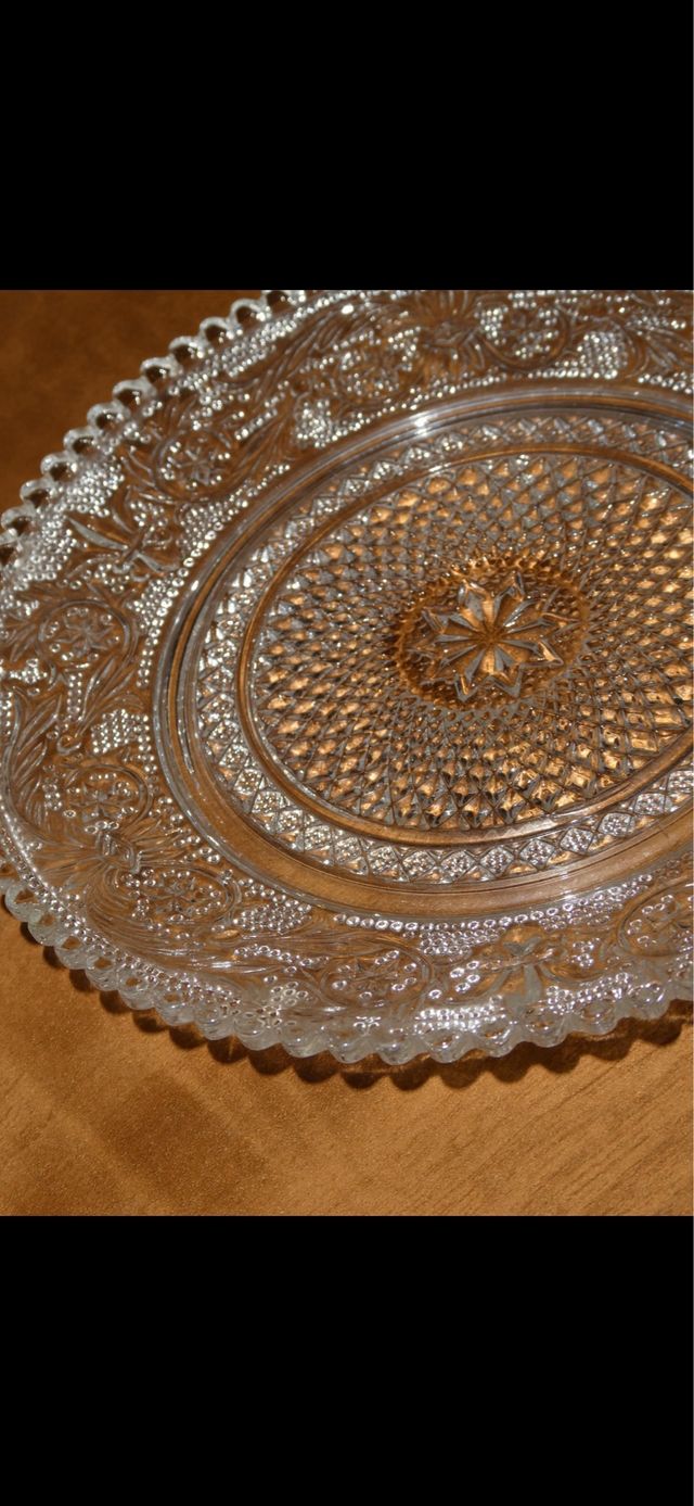 Bol y plato de cristal