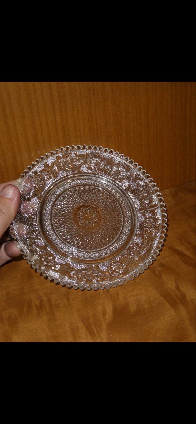 Bol y plato de cristal