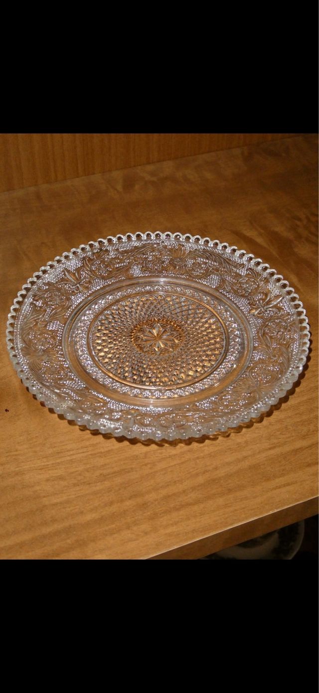 Bol y plato de cristal