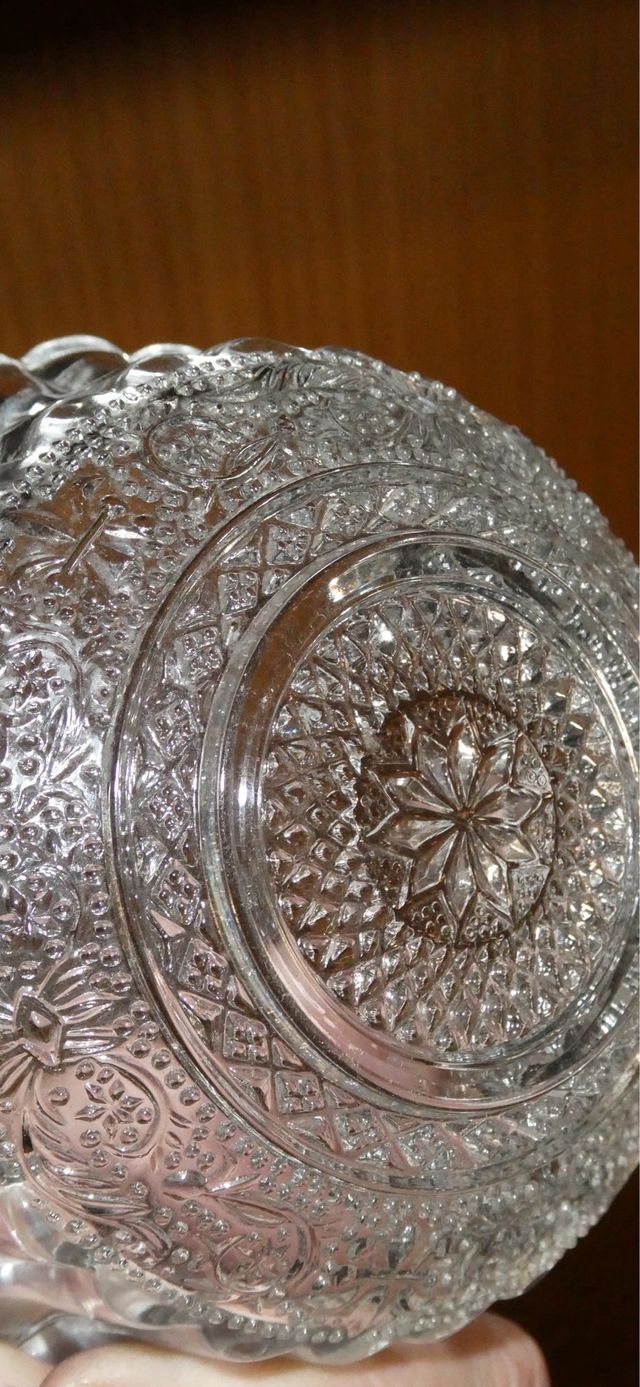 Bol y plato de cristal