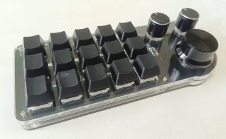 Teclado Mecánico Custom 15 Teclas + 3 diales.