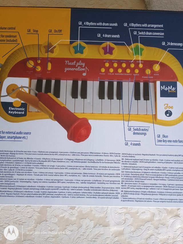 Tastiera, pianola elettronica per bambini