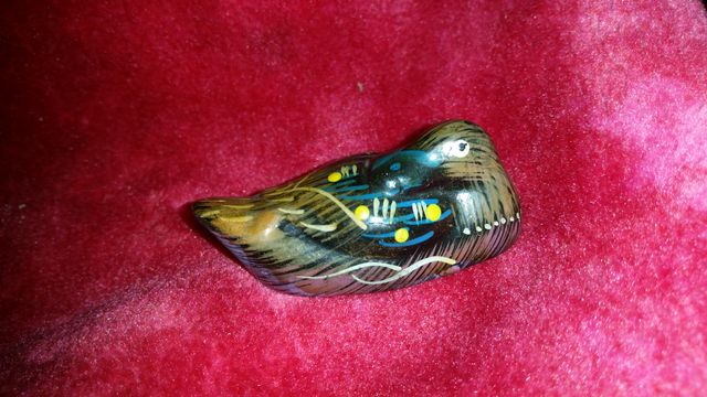 Pato de cerámica decorado