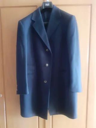 Abrigo de paño azul