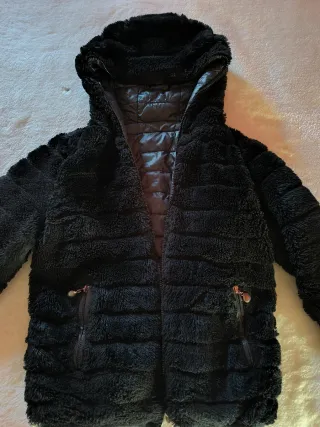 Abrigo Reversible Mujer Negro