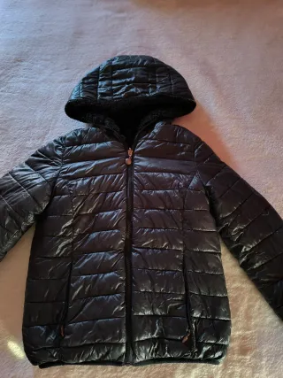 Abrigo Reversible Mujer Negro